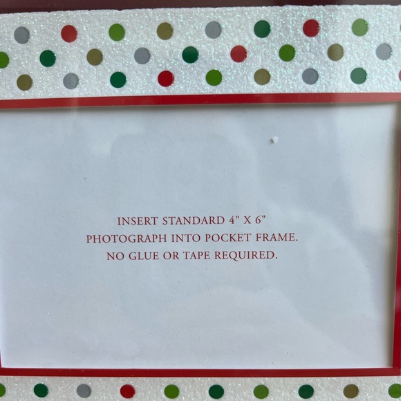 Photo Frame Christmas Cards Glitter Polkadot Box of 15 - Picture 5 of 5